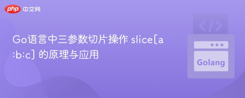 Go语言中三参数切片操作 slice[a:b:c] 的原理与应用
