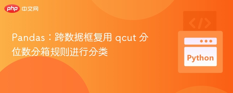 Pandas:跨数据框复用 qcut 分位数分箱规则进行分类