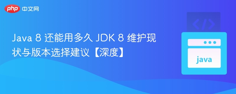 Java 8 还能用多久 JDK 8 维护现状与版本选择建议【深度】
