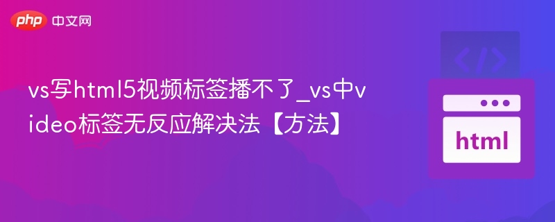 vs写html5视频标签播不了_vs中video标签无反应解决法【方法】