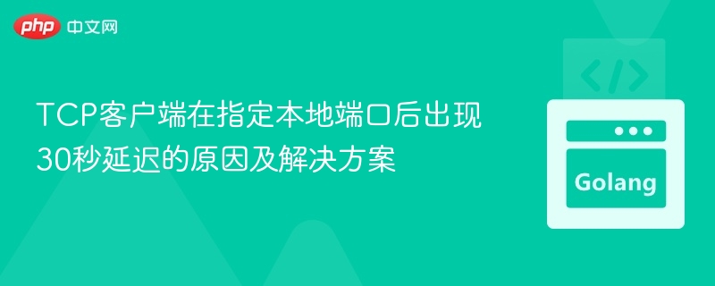 TCP客户端在指定本地端口后出现30秒延迟的原因及解决方案
