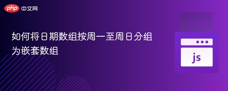 如何将日期数组按周一至周日分组为嵌套数组
