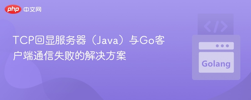 TCP回显服务器（Java）与Go客户端通信失败的解决方案
