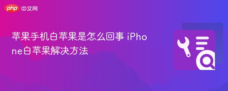 苹果手机白苹果是怎么回事 iPhone白苹果解决方法