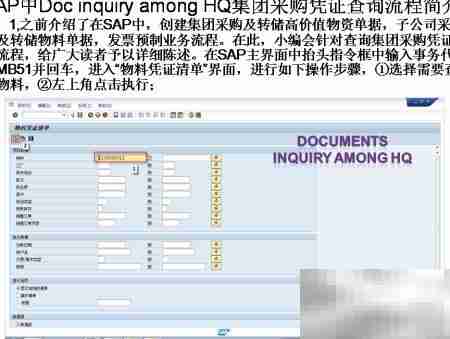 SAP集团采购凭证查询