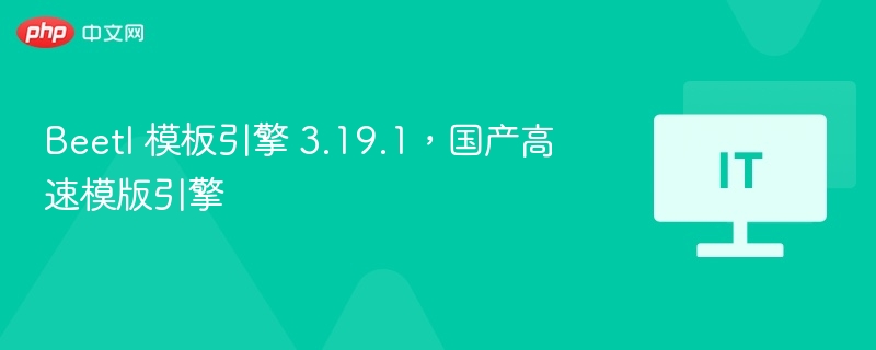 Beetl 模板引擎 3.19.1，国产高速模版引擎