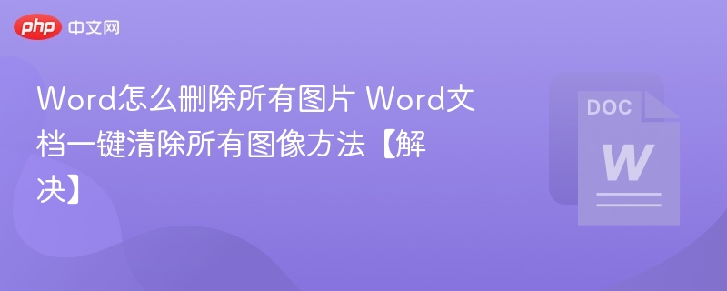 Word怎么删除所有图片 Word文档一键清除所有图像方法【解决】