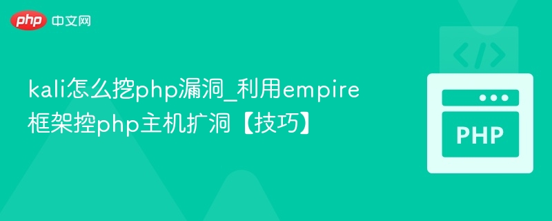 kali怎么挖php漏洞_利用empire框架控php主机扩洞【技巧】