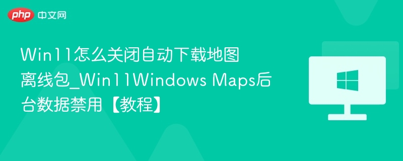 Win11怎么关闭自动下载地图离线包_Win11Windows Maps后台数据禁用【教程】