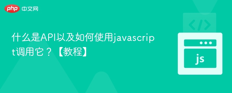 什么是API以及如何使用javascript调用它？【教程】