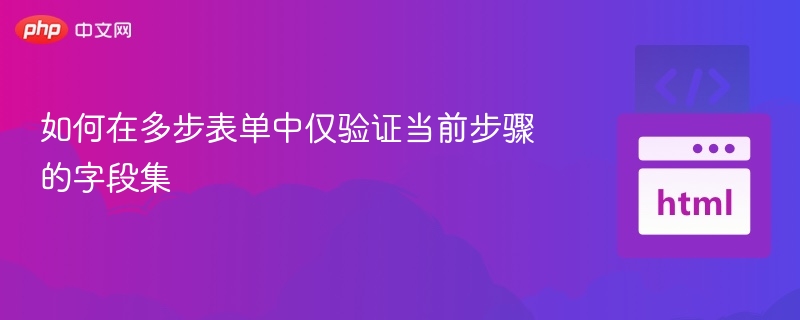 如何在多步表单中仅验证当前步骤的字段集
