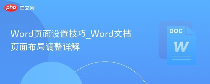 Word页面设置技巧_Word文档页面布局调整详解