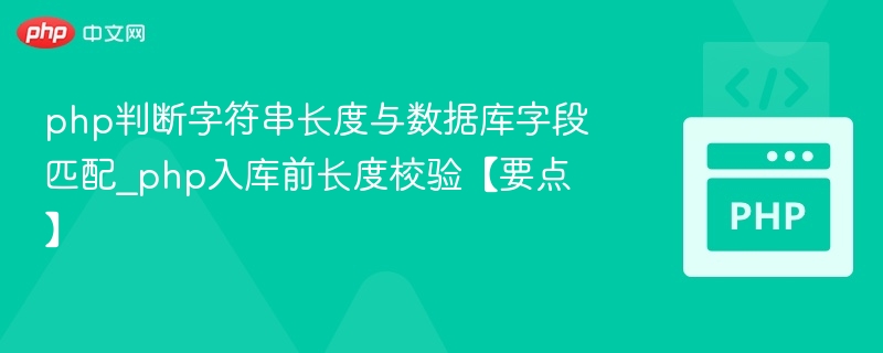 php判断字符串长度与数据库字段匹配_php入库前长度校验【要点】