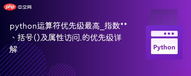 python运算符优先级最高_指数**、括号()及属性访问.的优先级详解