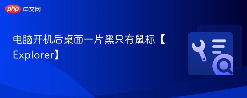 电脑开机后桌面一片黑只有鼠标【Explorer】