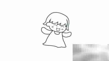 可爱小天使简笔画教程