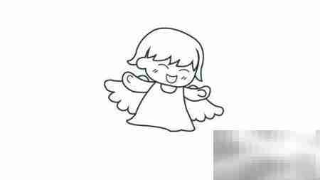 可爱小天使简笔画教程