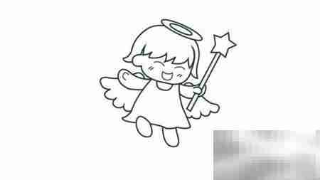 可爱小天使简笔画教程