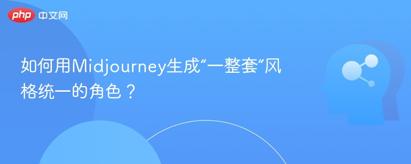 如何用Midjourney生成“一整套”风格统一的角色?