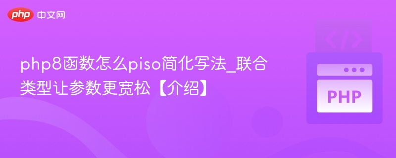 php8函数怎么piso简化写法_联合类型让参数更宽松【介绍】