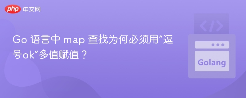 Go 语言中 map 查找为何必须用“逗号ok”多值赋值?