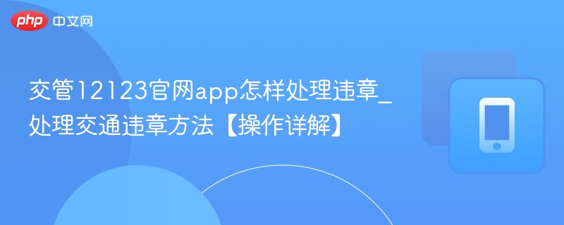 交管12123官网app怎样处理违章_处理交通违章方法【操作详解】