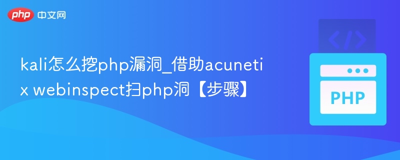 kali怎么挖php漏洞_借助acunetix webinspect扫php洞【步骤】