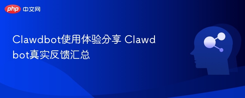 Clawdbot使用体验分享 Clawdbot真实反馈汇总