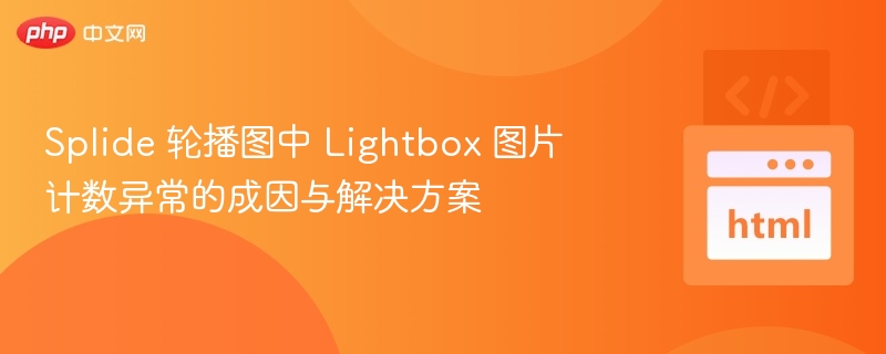 Splide 轮播图中 Lightbox 图片计数异常的成因与解决方案
