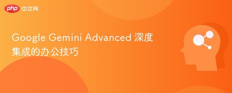 Google Gemini Advanced 深度集成的办公技巧