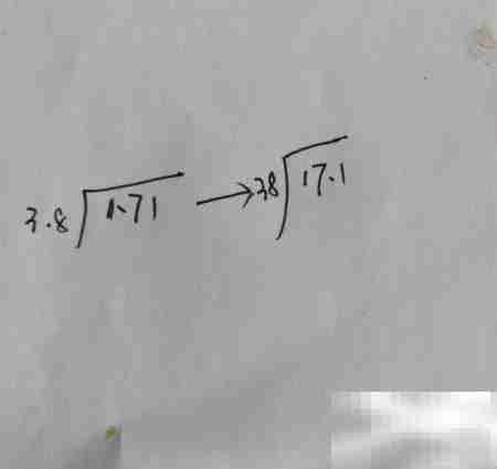 1.71÷3.8竖式计算方法