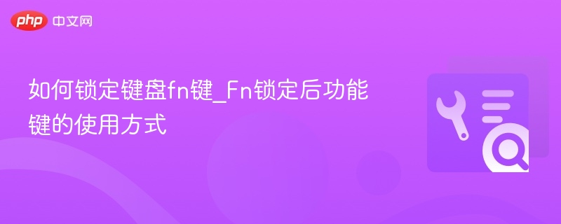 如何锁定键盘fn键_Fn锁定后功能键的使用方式