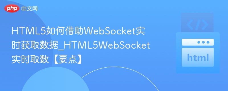 HTML5如何借助WebSocket实时获取数据_HTML5WebSocket实时取数【要点】