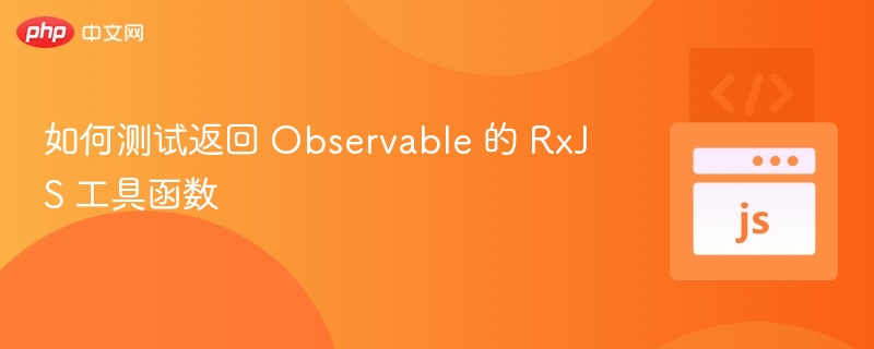 如何测试返回 Observable 的 RxJS 工具函数
