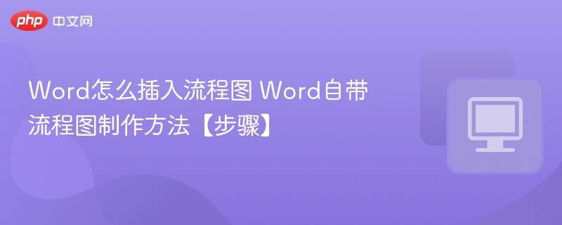 Word怎么插入流程图 Word自带流程图制作方法【步骤】
