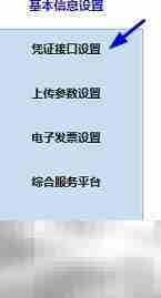 启用开票软件凭证接口设置