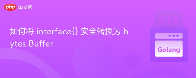 如何将 interface{} 安全转换为 bytes.Buffer
