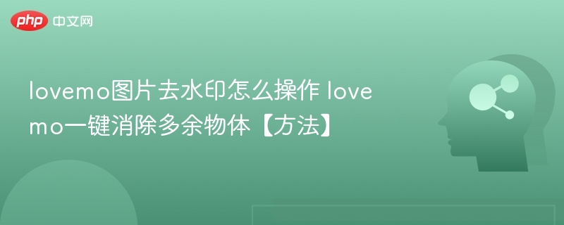 lovemo图片去水印怎么操作 lovemo一键消除多余物体【方法】