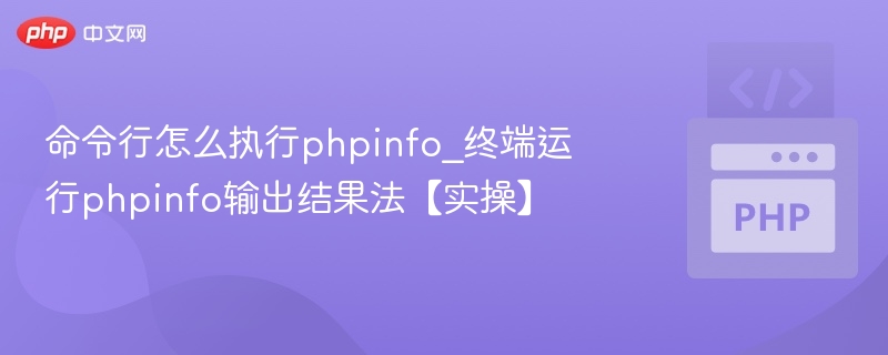 命令行怎么执行phpinfo_终端运行phpinfo输出结果法【实操】