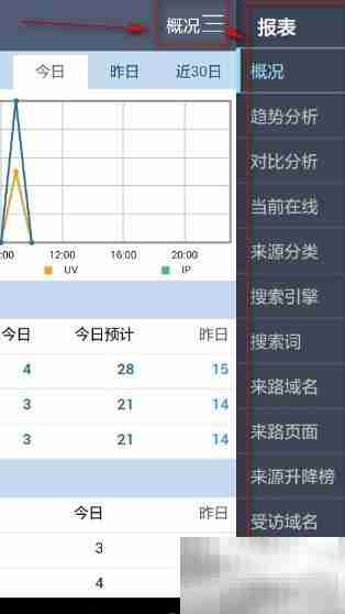 手机端统计网站数据