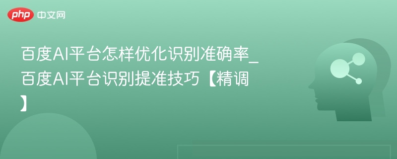 百度AI平台怎样优化识别准确率_百度AI平台识别提准技巧【精调】