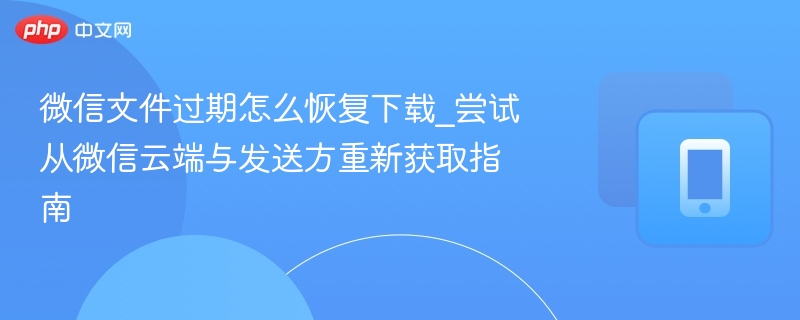 微信文件过期怎么恢复下载_尝试从微信云端与发送方重新获取指南