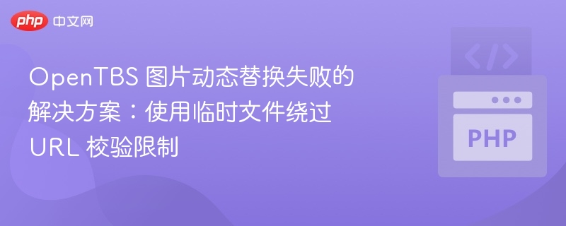 OpenTBS 图片动态替换失败的解决方案：使用临时文件绕过 URL 校验限制
