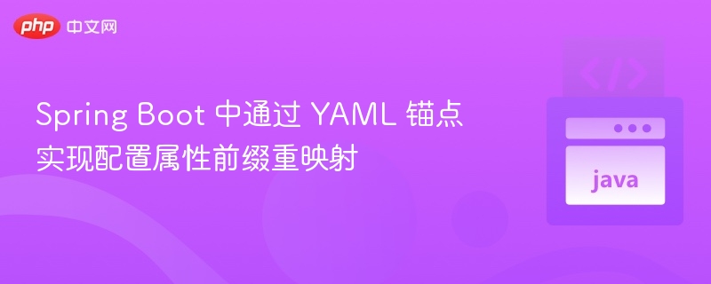Spring Boot 中通过 YAML 锚点实现配置属性前缀重映射
