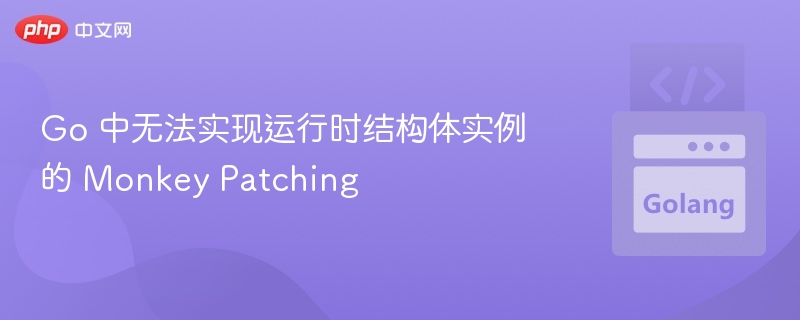 Go 中无法实现运行时结构体实例的 Monkey Patching
