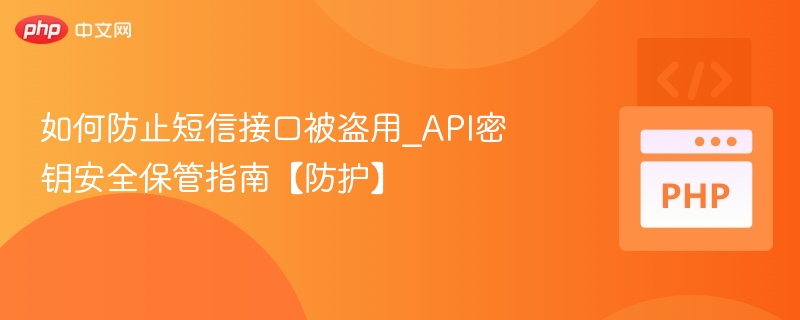 如何防止短信接口被盗用_API密钥安全保管指南【防护】