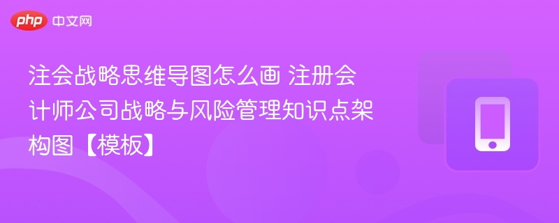 注会战略思维导图怎么画 注册会计师公司战略与风险管理知识点架构图【模板】