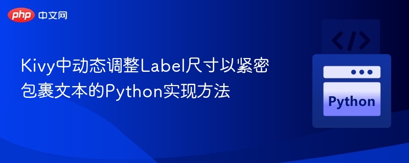 Kivy中动态调整Label尺寸以紧密包裹文本的Python实现方法
