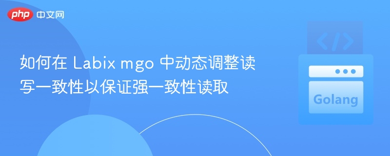 如何在 Labix mgo 中动态调整读写一致性以保证强一致性读取
