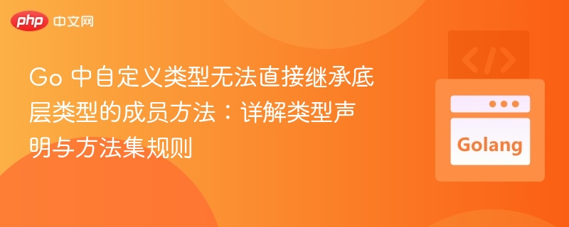 Go 中自定义类型无法直接继承底层类型的成员方法：详解类型声明与方法集规则
